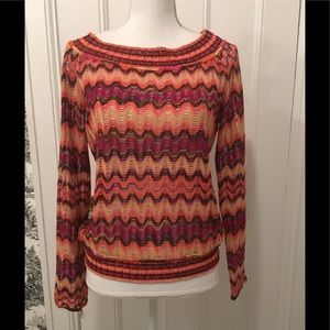 Missoni womens knit top. Size 42 Italian orange